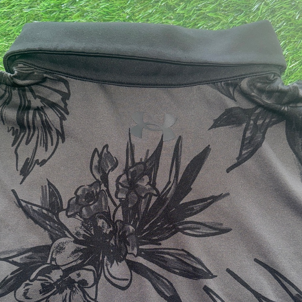Under Armour Black/dark gray Patterned Polo Shirt - Picture 6 of 6